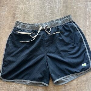 Vuori Navy and Gray Athletic Men's Shorts